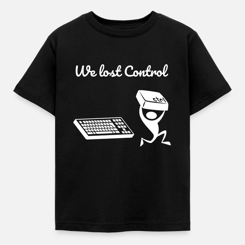 Kein Strg Kontrolle Computer - Kinder T-Shirt - Schwarz