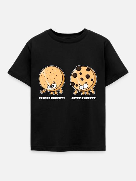 Pubertät - Kinder T-Shirt - Schwarz