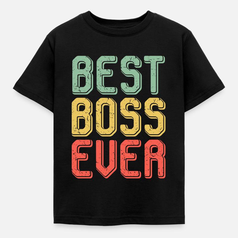 Best Boss Ever Chef - Kinder T-Shirt - Schwarz