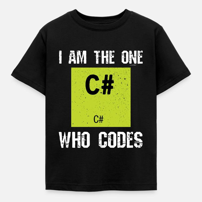 Programming C # Codes - Kids' T-Shirt - black