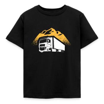 LKW - Kinder T-Shirt - Schwarz - Vorne - AI Model Kid Female (0cm)