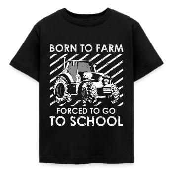 Born To Farmer Funny - Kids' T-Shirt - black - Front - AI Model Kid Female (0cm)