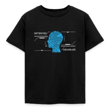computer - Kids' T-Shirt - black - Front - AI Model Kid Female (0cm)