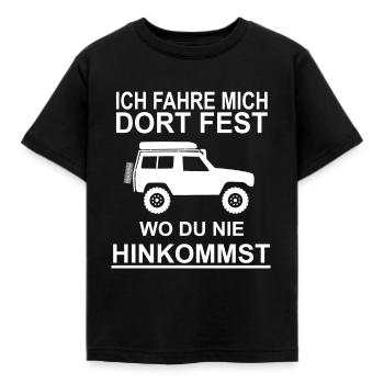 Ich fahre moch dort fest wo du nie hinkommst - Kinder T-Shirt - Schwarz - Vorne - AI Model Kid Female (0cm)