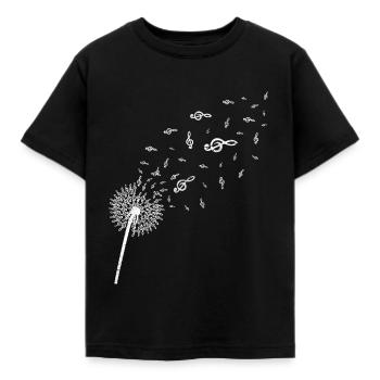 Violinschlüssel Pusteblume Musik Notenschlüssel - Kinder T-Shirt - Schwarz - Vorne - AI Model Kid Female (0cm)