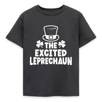 The Excited Leprechaun - Kids' T-Shirt - dark grey - Front - AI Model Kid Female (0cm)