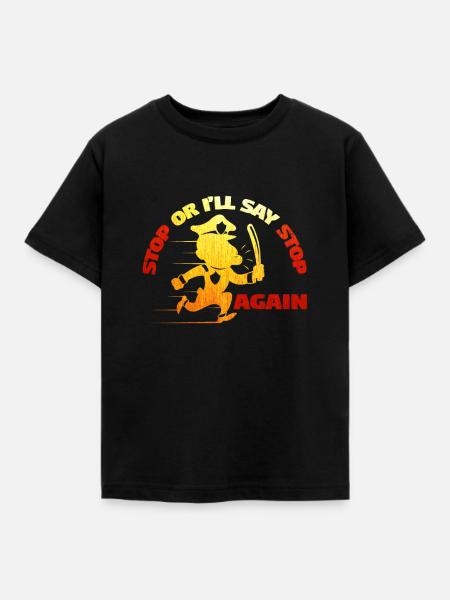 Polizei - Kinder T-Shirt - Schwarz