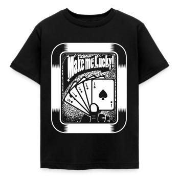 Poker Karten Cards Glücksspiel Black Jack Casino - Kinder T-Shirt - Schwarz - Vorne - AI Model Kid Female (0cm)