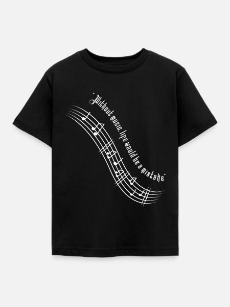 Live with Music - Kinder T-Shirt - Schwarz