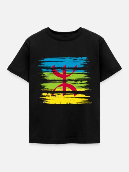 Amazigh - Kinder T-Shirt - Schwarz