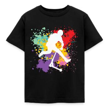 trottinette freestyle - T-shirt Enfant - noir - Devant - AI Model Kid Female (0cm)