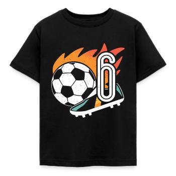 6. Geburtstag Fußballer Junge 6 Jahre Fußball - Kinder T-Shirt - Schwarz - Vorne - AI Model Kid Female (0cm)
