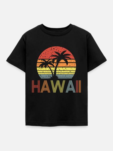 Hawaii - Kinder T-Shirt - Schwarz