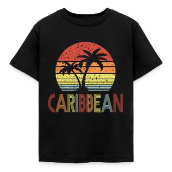 Karibik - Kinder T-Shirt - Schwarz - Vorne - AI Model Kid Female (0cm)