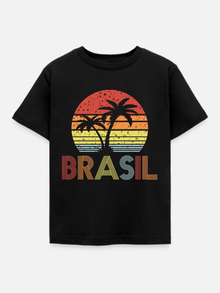 Brasil - Kinder T-Shirt - Schwarz
