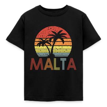 Malte - T-shirt Enfant - noir - Devant - AI Model Kid Female (0cm)