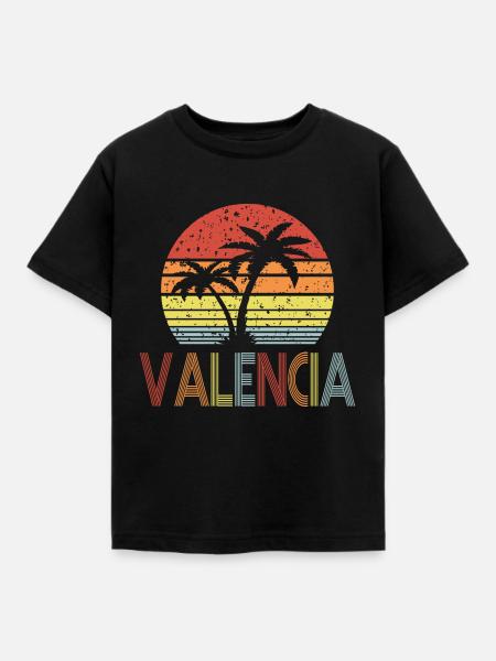 Valencia - Kinder T-Shirt - Schwarz