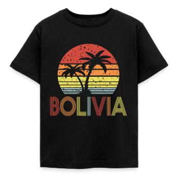 Bolivia - Kids' T-Shirt - black - Front - AI Model Kid Female (0cm)