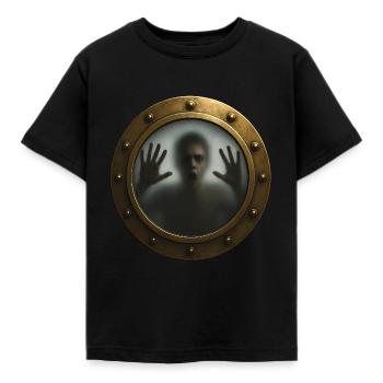 Gefangener Geist im Bullauge Horror - Kinder T-Shirt - Schwarz - Vorne - AI Model Kid Female (0cm)