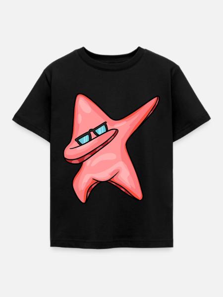 Seestern - Kinder T-Shirt - Schwarz