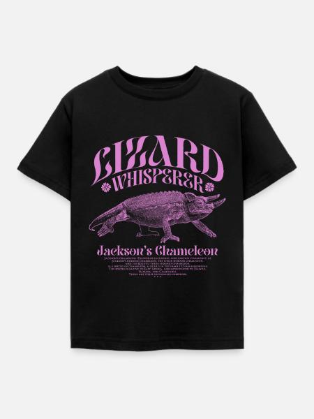Jackson's Chamäleon Echsenflüsterer - Kinder T-Shirt - Schwarz