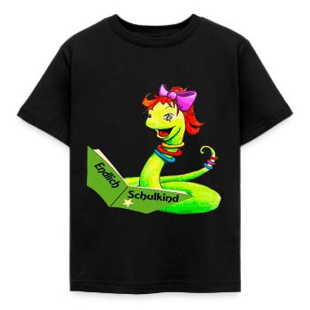 Finally schoolchild Wurmlerin from children's book - Kids' T-Shirt - black - Front - AI Model Kid Female (0cm)