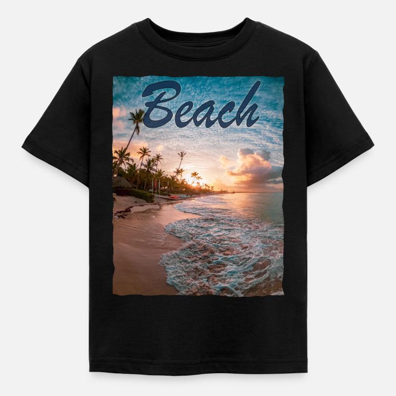 Beach - Kids' T-Shirt - black