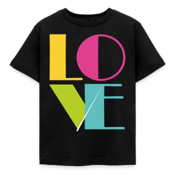 Love - T-shirt Enfant - noir - Devant - AI Model Kid Female (0cm)