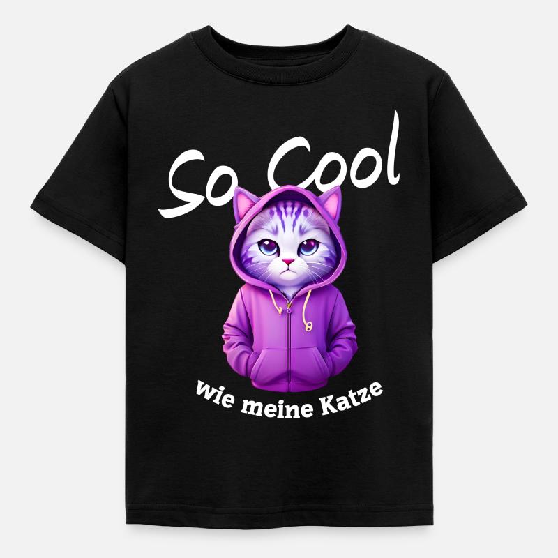So Cool wie meine Katze - Kinder T-Shirt - Schwarz