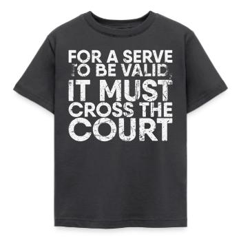 Pour qu’un service soit valide, il doit croiser pour - T-shirt Enfant - charbon - Devant - AI Model Kid Female (0cm)