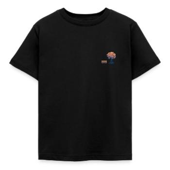 Pixel Tree and Bench Vintage - Kids' T-Shirt - black - Front - AI Model Kid Female (0cm)