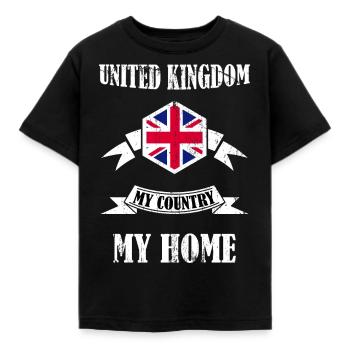 Angleterre Royaume-Uni Royaume-Uni cadeau - T-shirt Enfant - noir - Devant - AI Model Kid Female (0cm)