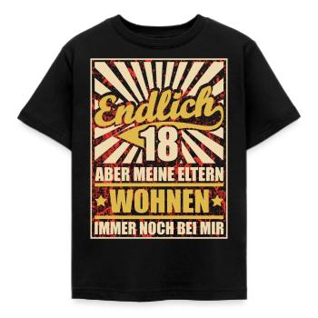 18 Geburtstag - Kinder T-Shirt - Schwarz - Vorne - AI Model Kid Female (0cm)