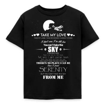 Gelassenheit, nimm meine Liebe - Kinder T-Shirt - Schwarz - Vorne - AI Model Kid Female (0cm)