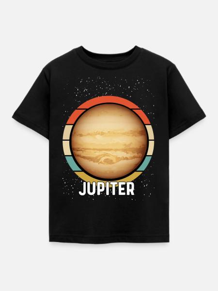 Planet Jupiter - Kinder T-Shirt - Schwarz