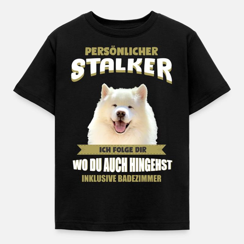 Samojede Hund - Samojeden - Kinder T-Shirt - Schwarz