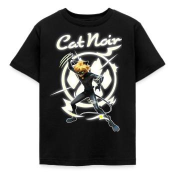 Miraculous Cat Noir Adrien Superheld - Kinder T-Shirt - Schwarz - Vorne - AI Model Kid Female (0cm)