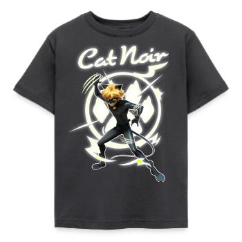 Miraculous Cat Noir Adrien Superheld - Kinder T-Shirt - Dunkelgrau - Vorne - AI Model Kid Female (0cm)