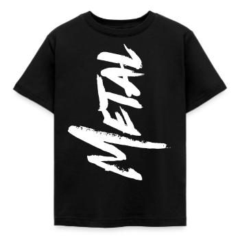METAL - Kinder T-Shirt - Schwarz - Vorne - AI Model Kid Female (0cm)