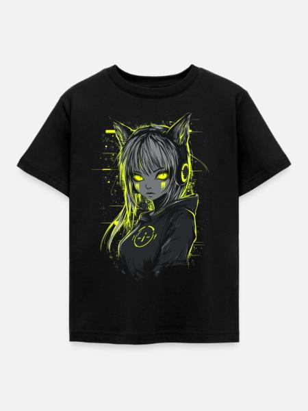 The Girl - Kids' T-Shirt - black