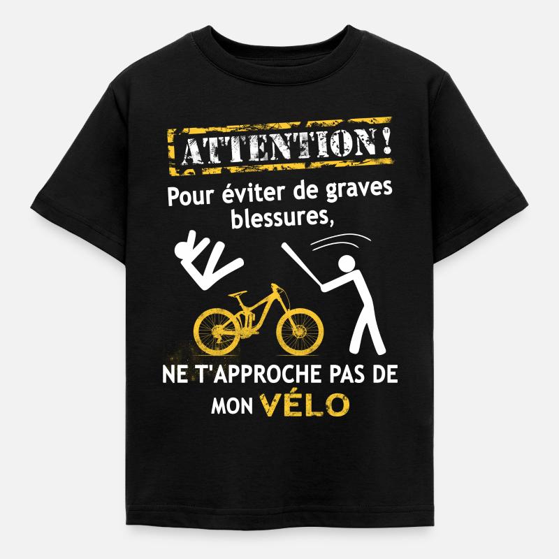 NE T'APPROCHE PAS DE MON VÉLO ! - VTT - T-shirt Enfant - noir