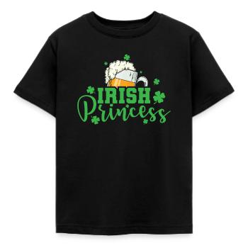 Princesse irlandaise fille de bonheur vert - T-shirt Enfant - noir - Devant - AI Model Kid Female (0cm)