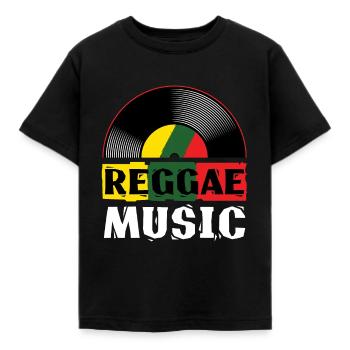 Reggae Music Jamaica Rasta Jamaican Roots Music - Kinder T-Shirt - Schwarz - Vorne - AI Model Kid Female (0cm)