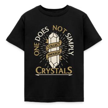 Cristal collecter suffisamment- Les cristaux collectent le chakra - T-shirt Enfant - noir - Devant - AI Model Kid Female (0cm)