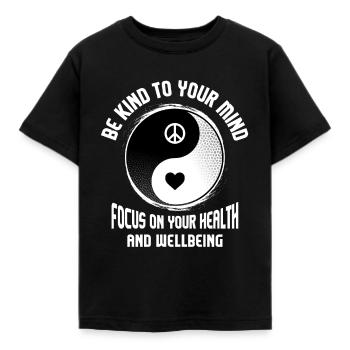 Soyez gentil avec votre Yin Yang Santé mentale Avars - T-shirt Enfant - noir - Devant - AI Model Kid Female (0cm)