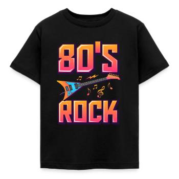 jupe des années 80 / jupe des années 80 - T-shirt Enfant - noir - Devant - AI Model Kid Female (0cm)