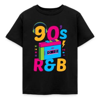 90's R Et B Classique Années 90 Rétro Vintage Années 90 Rnb - T-shirt Enfant - noir - Devant - AI Model Kid Female (0cm)