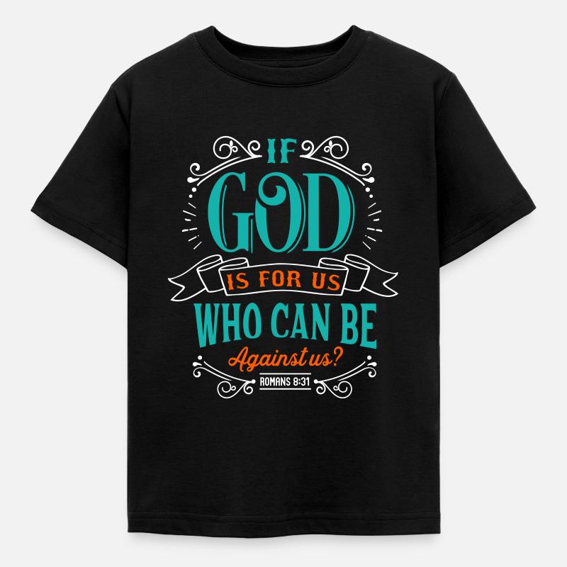 Botschaften aus der Bibel Licht der Welt - Kinder T-Shirt - Schwarz