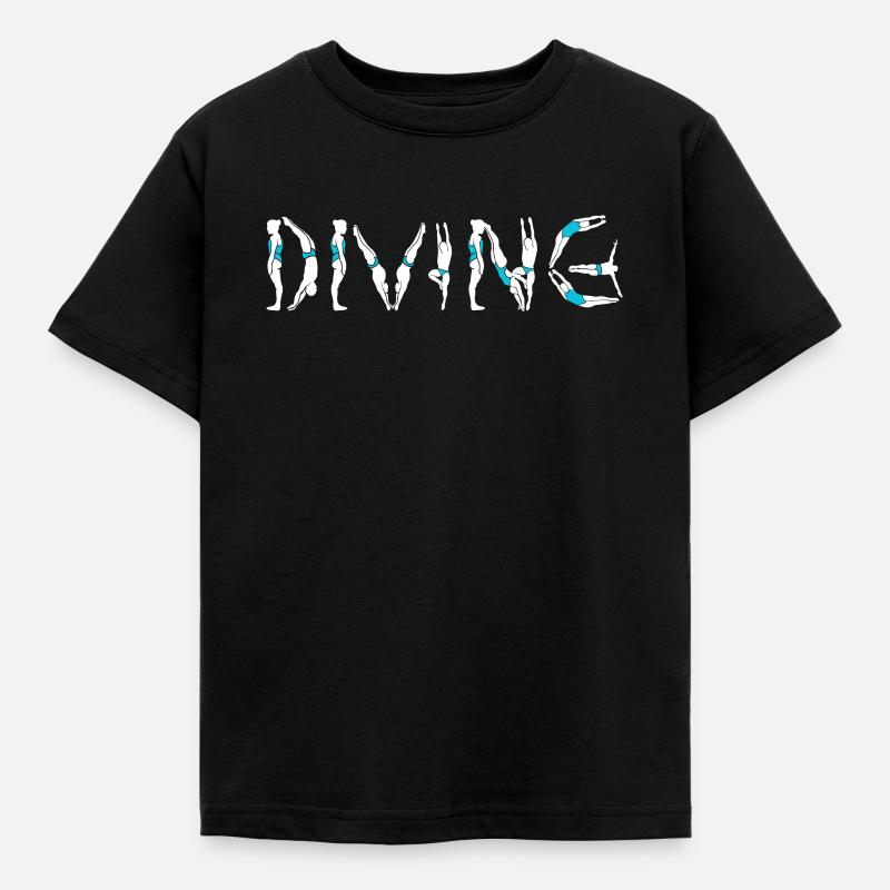 Diving Divers Persons - Kids' T-Shirt - black