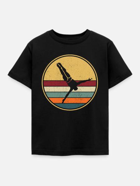 Turmspringen Turmspringer - Kinder T-Shirt - Schwarz
